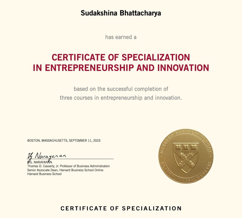 Specialization in Entrepreneurship & Innovation